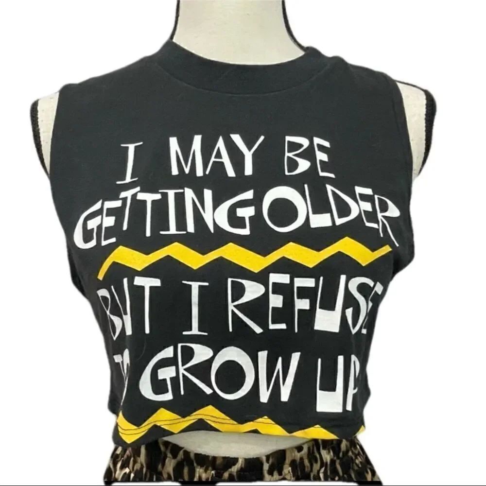 VINTAGE Y2K Graphic Crop Tank Top Tee ONE OF A KIND!